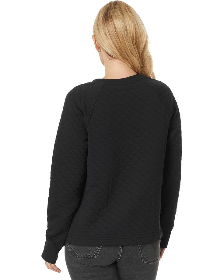 Unshrinkable Mini-Waffle Tee Long Sleeve Crew Neck Stripe Product Image