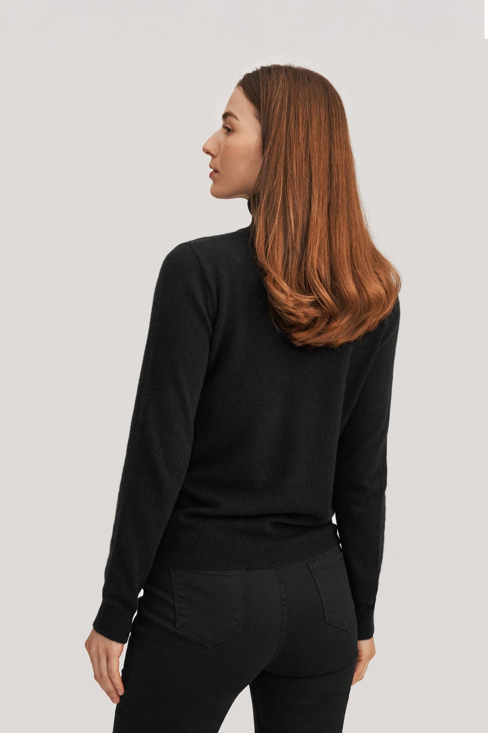 LILYSILK 100% Cashmere Sweater Women Turtleneck Design Wardrobe Must-have Black Product Image