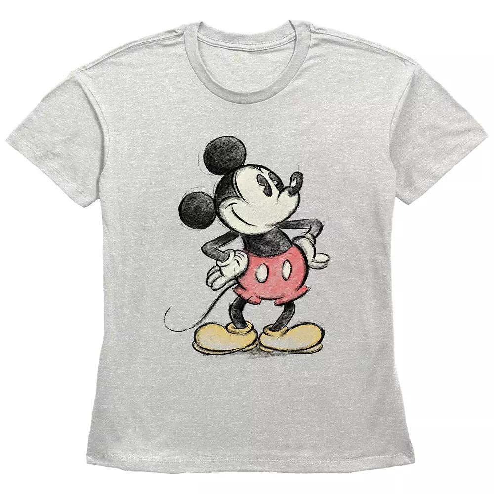 Disney's Mickey Mouse Color Sketch Women's Graphic Tee,  Product Image