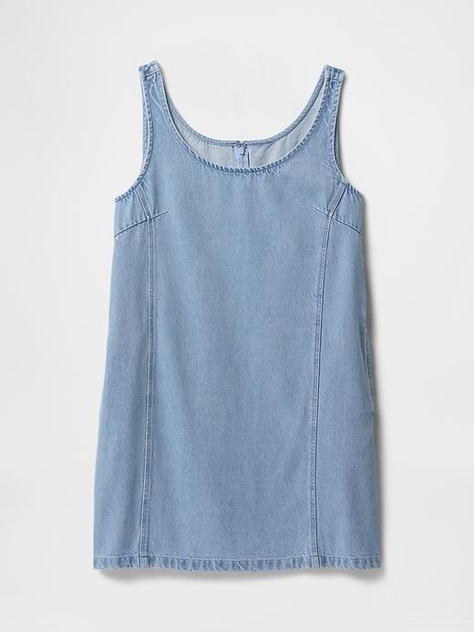 UltraSoft Denim Mini Shift Dress Product Image