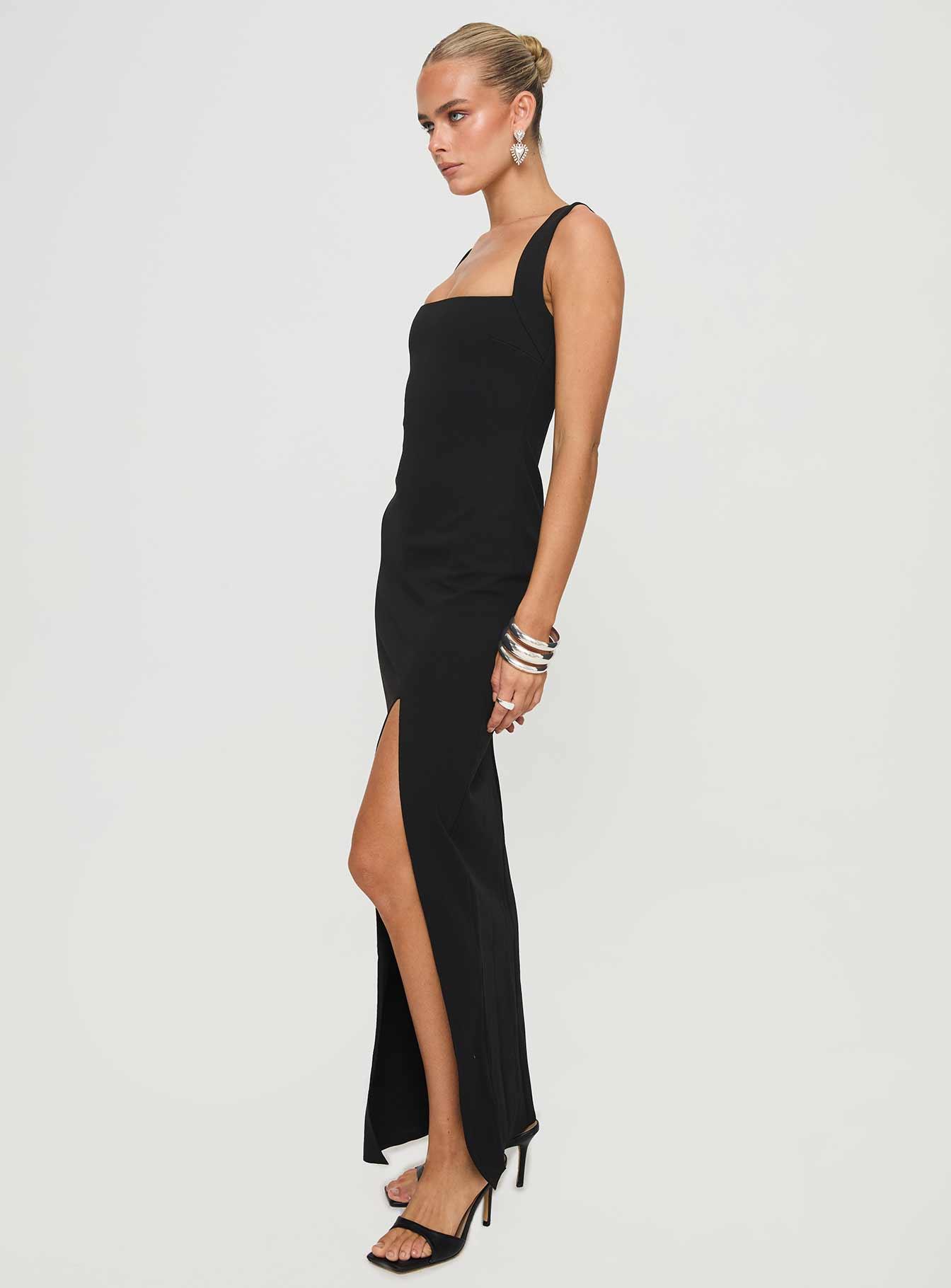 Bombshell Maxi Dress Black Product Image