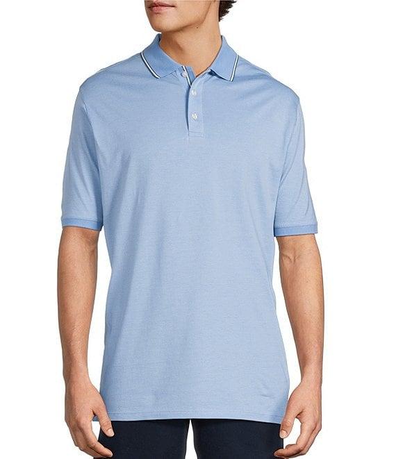 Roundtree & Yorke Short Sleeve Rib Tipped Polo Shirt Product Image
