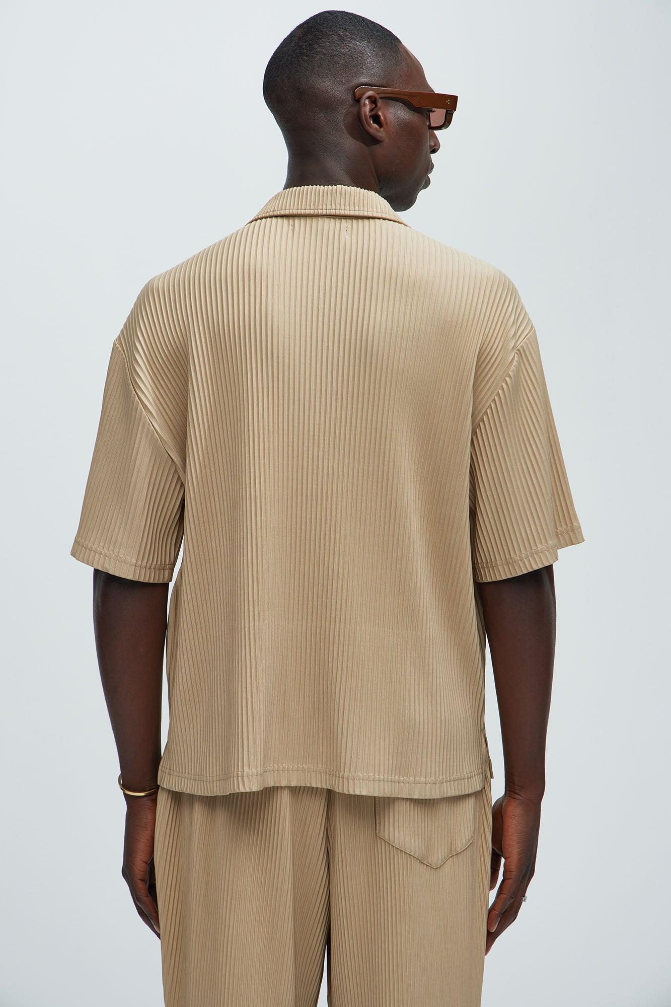 Potential Pleated Shirt - Tan Product Image