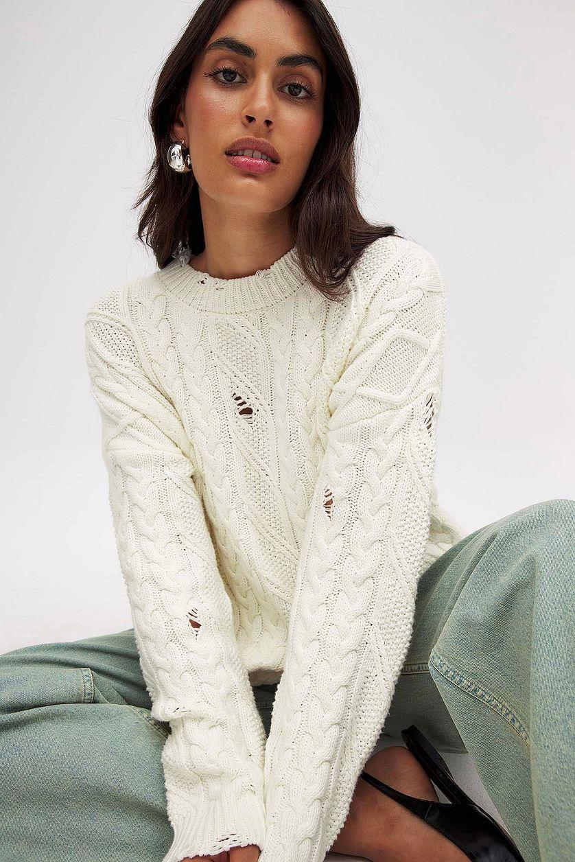 Cable Knitted Oversized Sweater Product Image