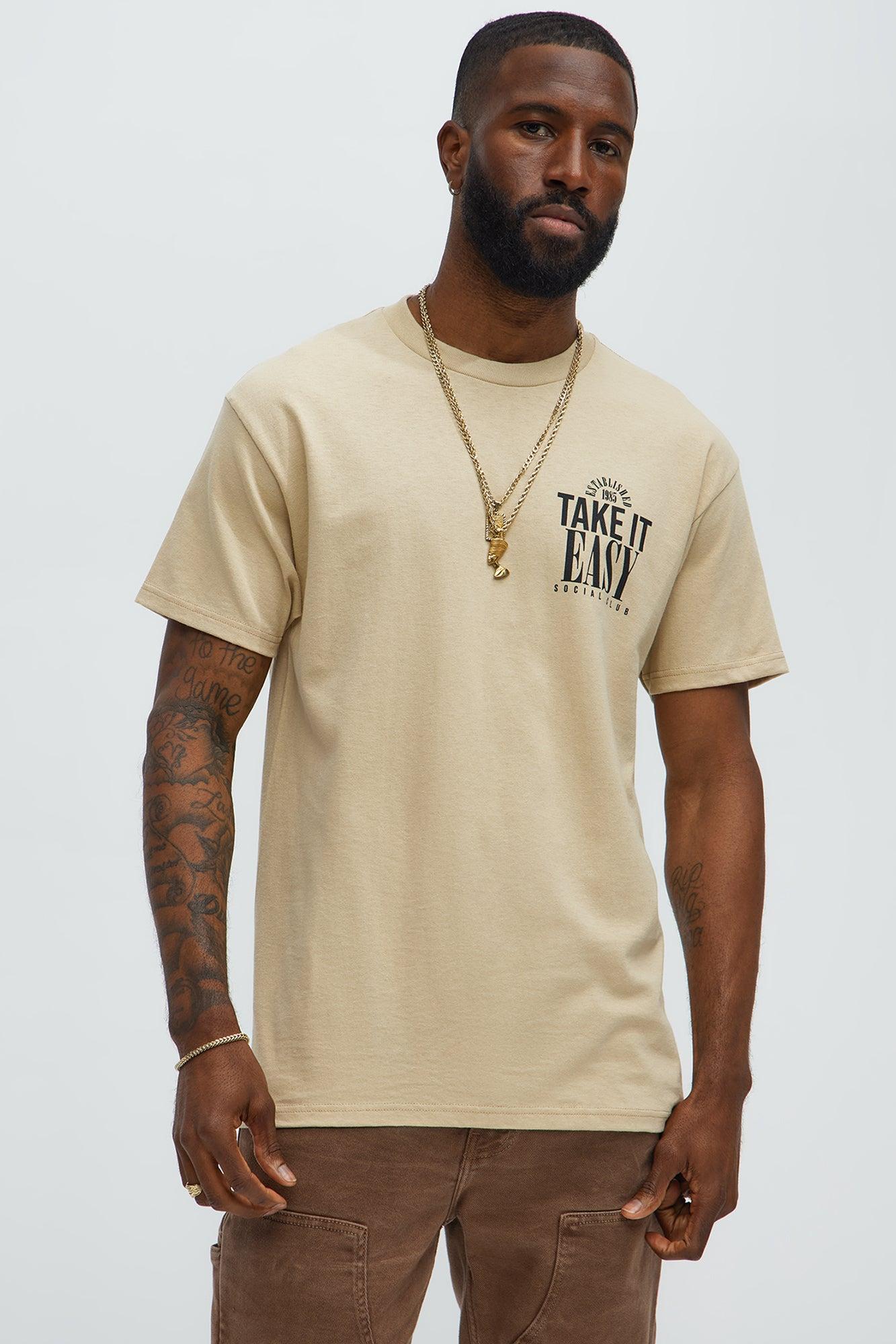Take It Easy Relax Short Sleeve Tee - Sand Male Product Image