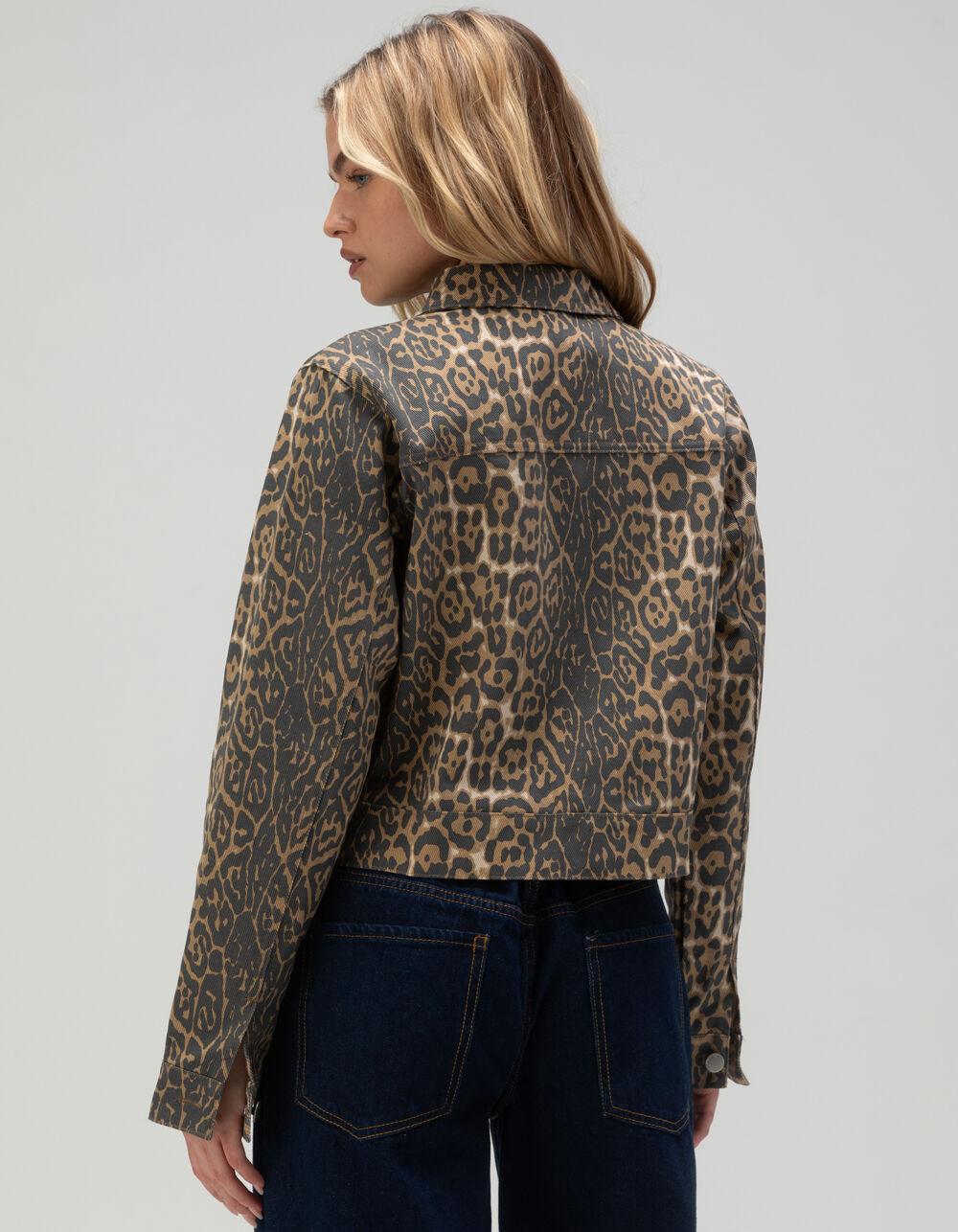 RSQ Womens Leopard Trucker Jacket - LEOPARD Product Image