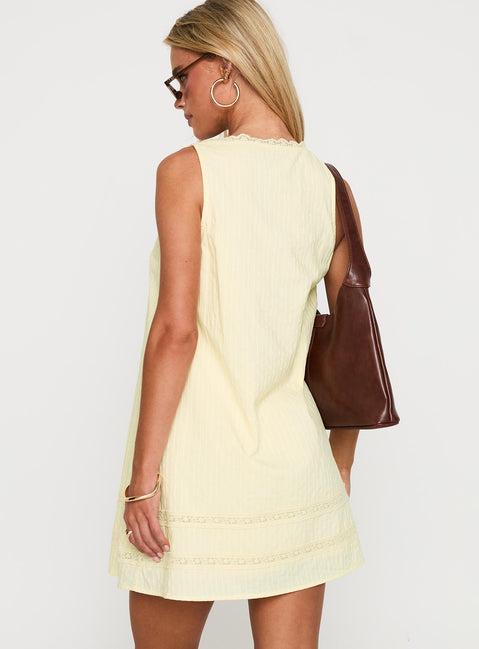 Alanah Mini Dress Lemon Product Image