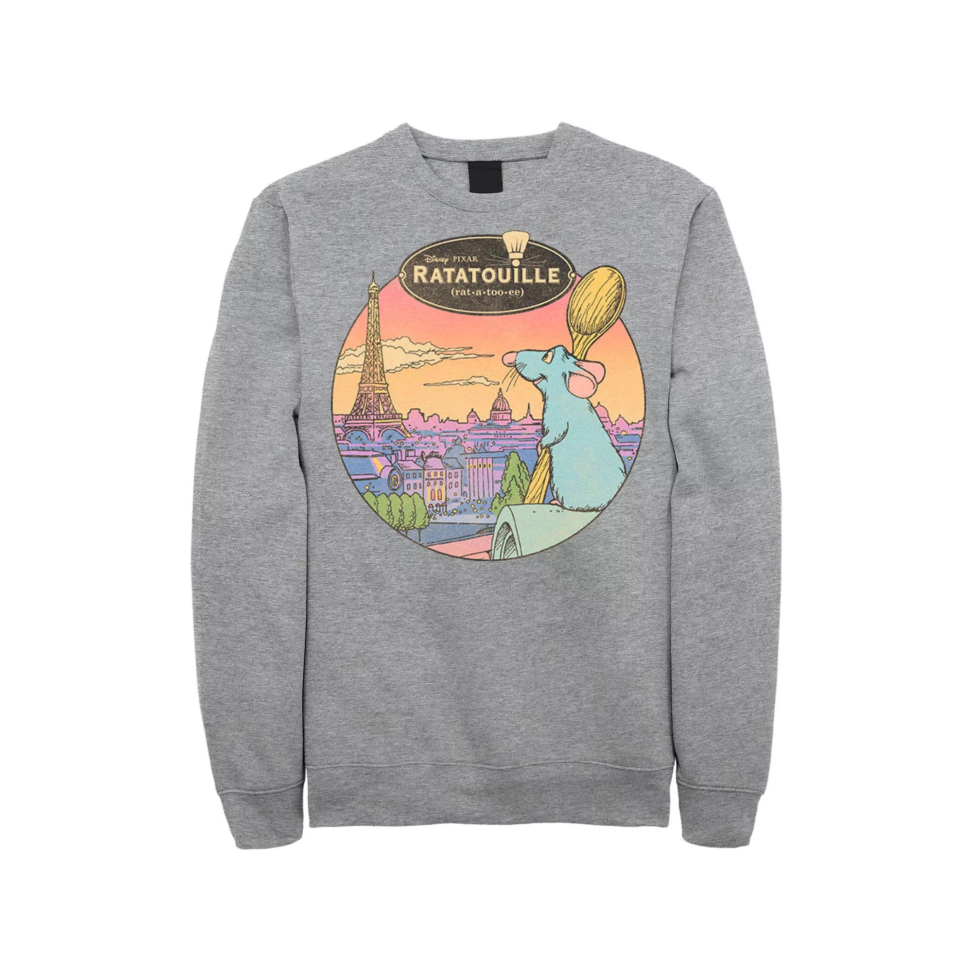Disney / Pixar's Ratatouille Men's Over Look Paris Sweatshirt, Size: XXL, Athletic Grey Product Image