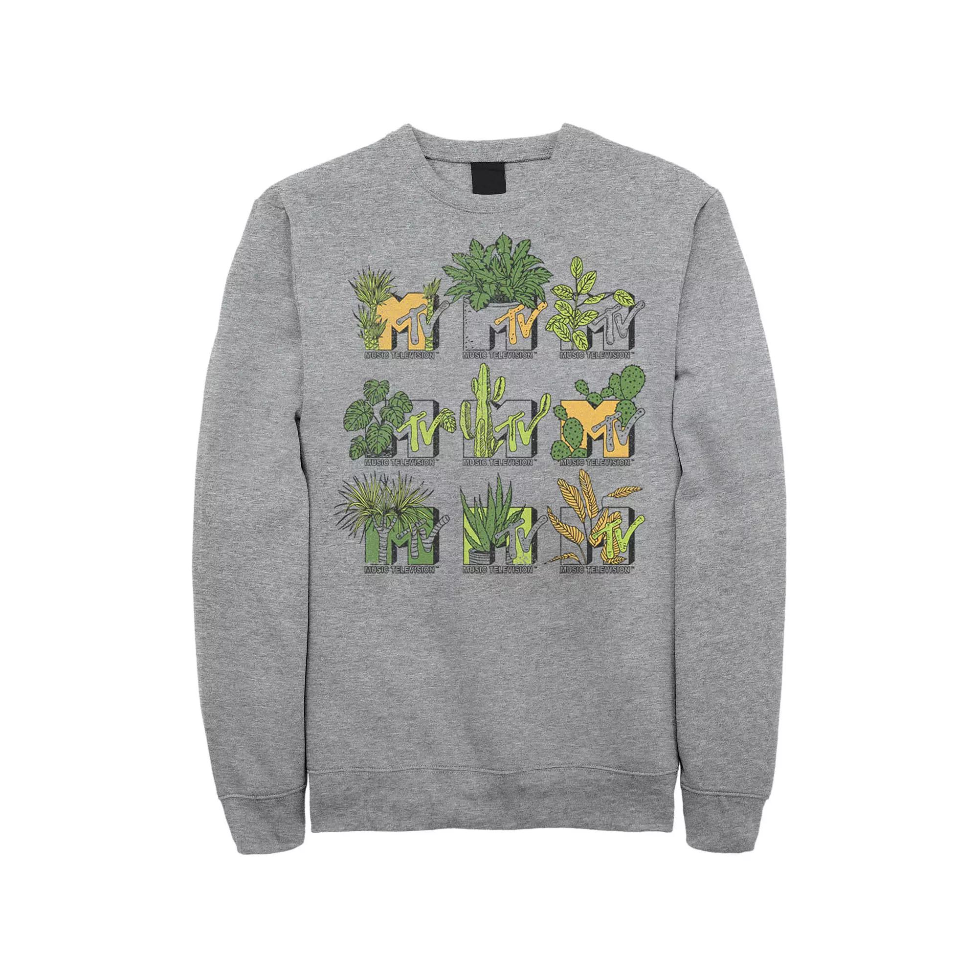 Men's MTV Mtve Succulents Plants Logo Sweatshirt,  Product Image