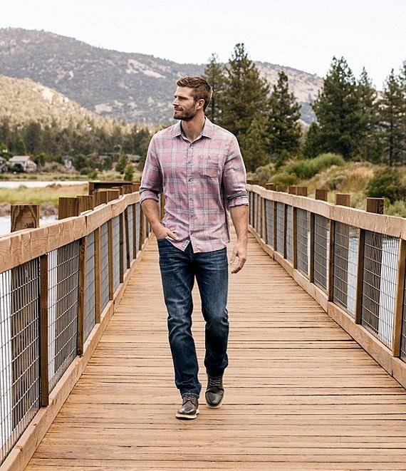 Flag and Anthem Paxton Vintage Plaid Long Sleeve Woven Shirt Product Image