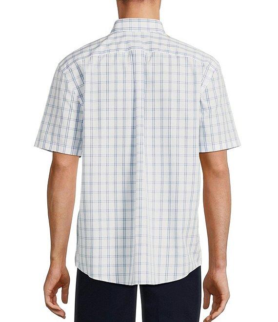 Gold Label Roundtree & Yorke Non-Iron Short Sleeve Windowpane Poplin Sport Shirt Product Image