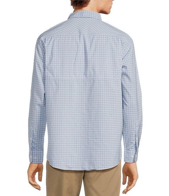Roundtree & Yorke Performance The Charter Long Sleeve Vented Small Plaid Sport Shirt Product Image