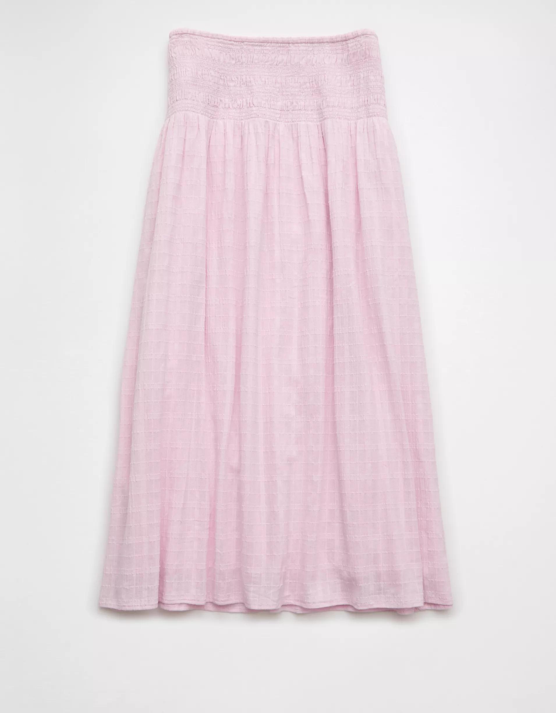AE High-Waisted Smocked Maxi Skirt Product Image
