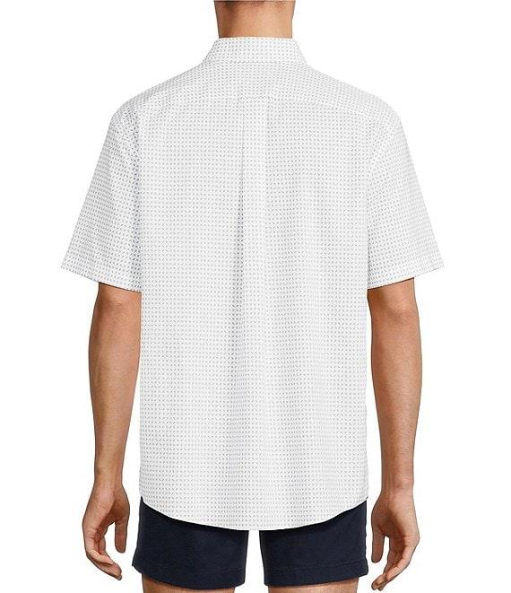 Gold Label Roundtree & Yorke Non-Iron Short Sleeve Diamond Geo Print Sport Shirt Product Image