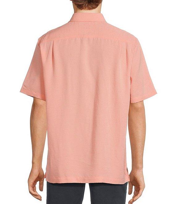 Roundtree & Yorke Short Sleeve Solid Slub Sport Shirt Product Image