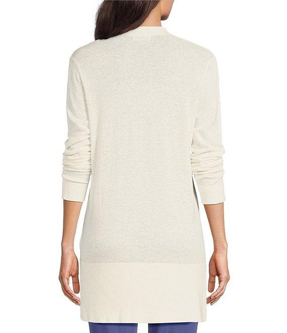 Calvin Klein Sweater Knit Open Front Long Sleeve Cardigan Product Image