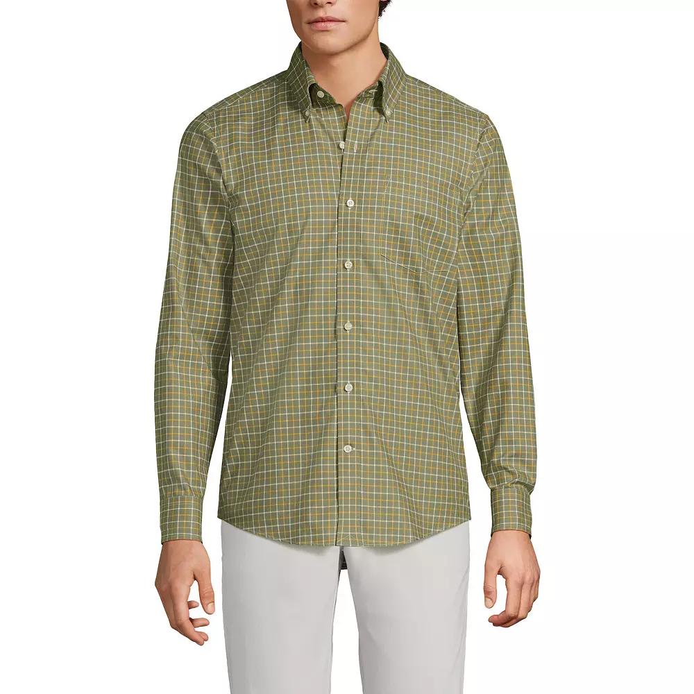 Men's Lands' End Tailored Fit No Iron Twill Long Sleeve Shirt,  Product Image