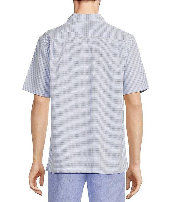 Roundtree & Yorke Short Sleeve Small Checked Polynosic Sport Shirt Product Image
