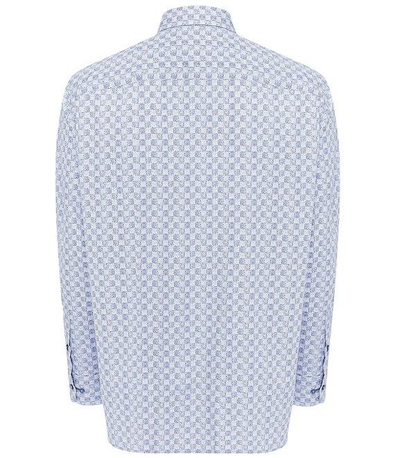 Visconti Watercolor Print Stretch Long Sleeve Woven Shirt Product Image