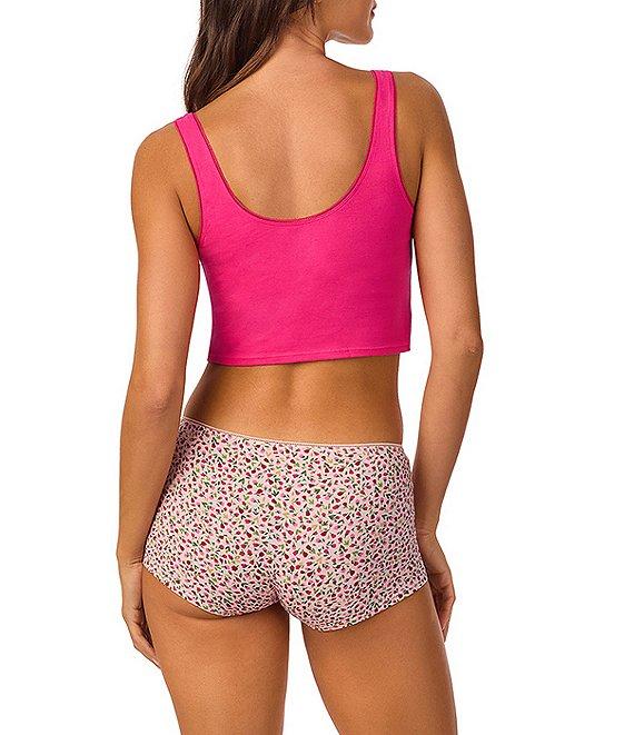 Bedhead Sleeveless Henley Knit Solid Cropped Tank Top Product Image