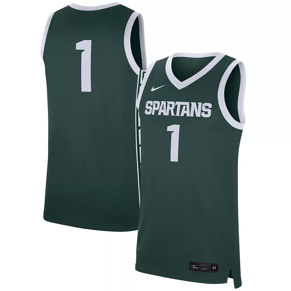 Men's Nike #1 Green Michigan State Spartans Replica Jersey, Size: 2XL Product Image