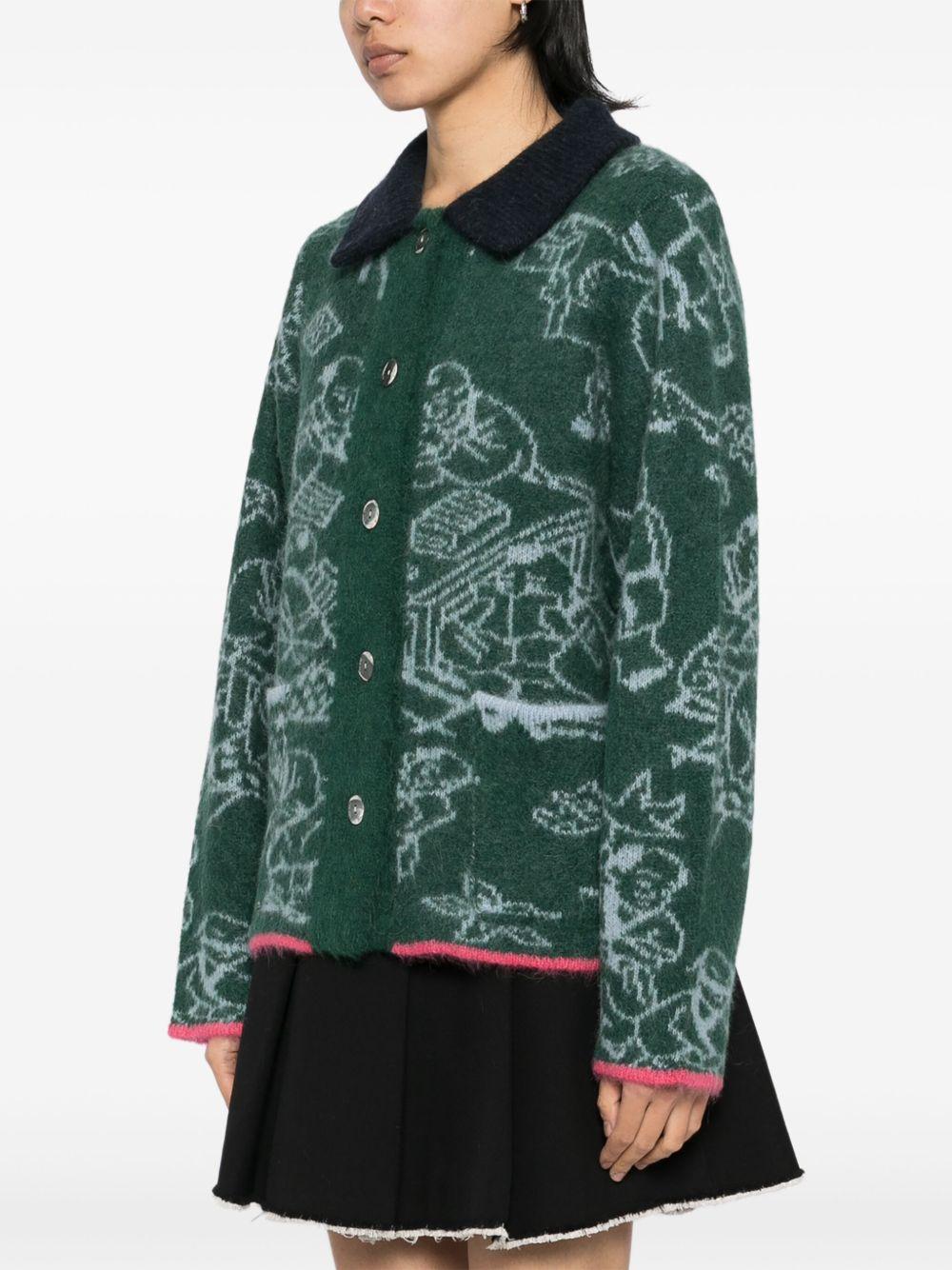 jacquard cardigan Product Image