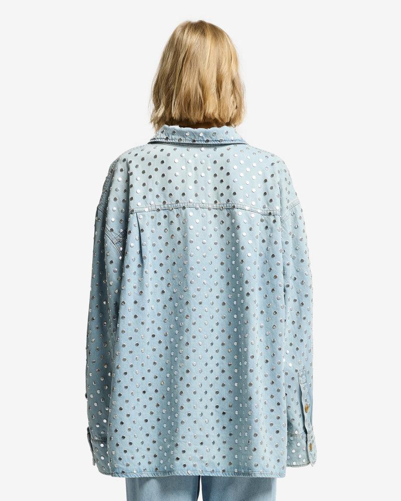 Studded Denim Overshirt Product Image