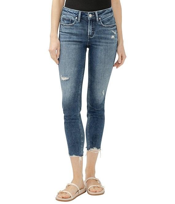 Silver Jeans Co. Suki Mid Rise Skinny Leg Cropped Jeans Product Image