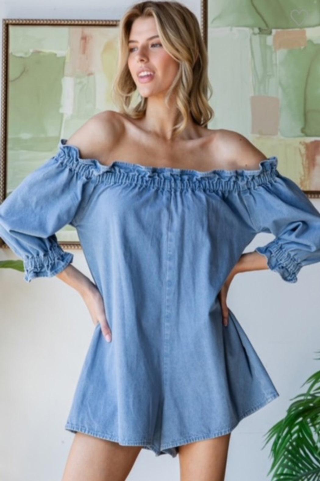 Off Shoulder Romper Product Image