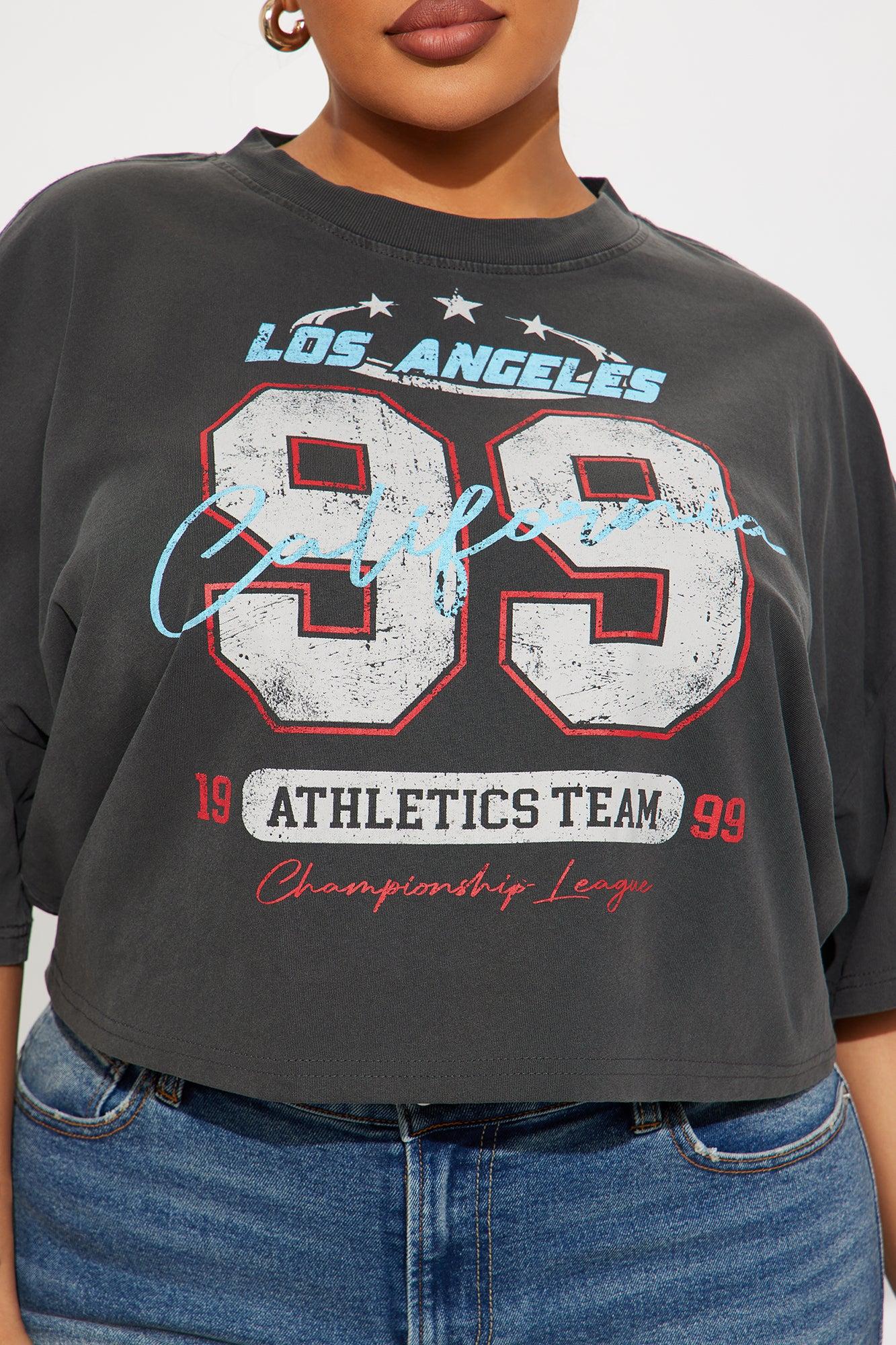 99 California Team Washed Cropped Tee - Black Wash Female Product Image