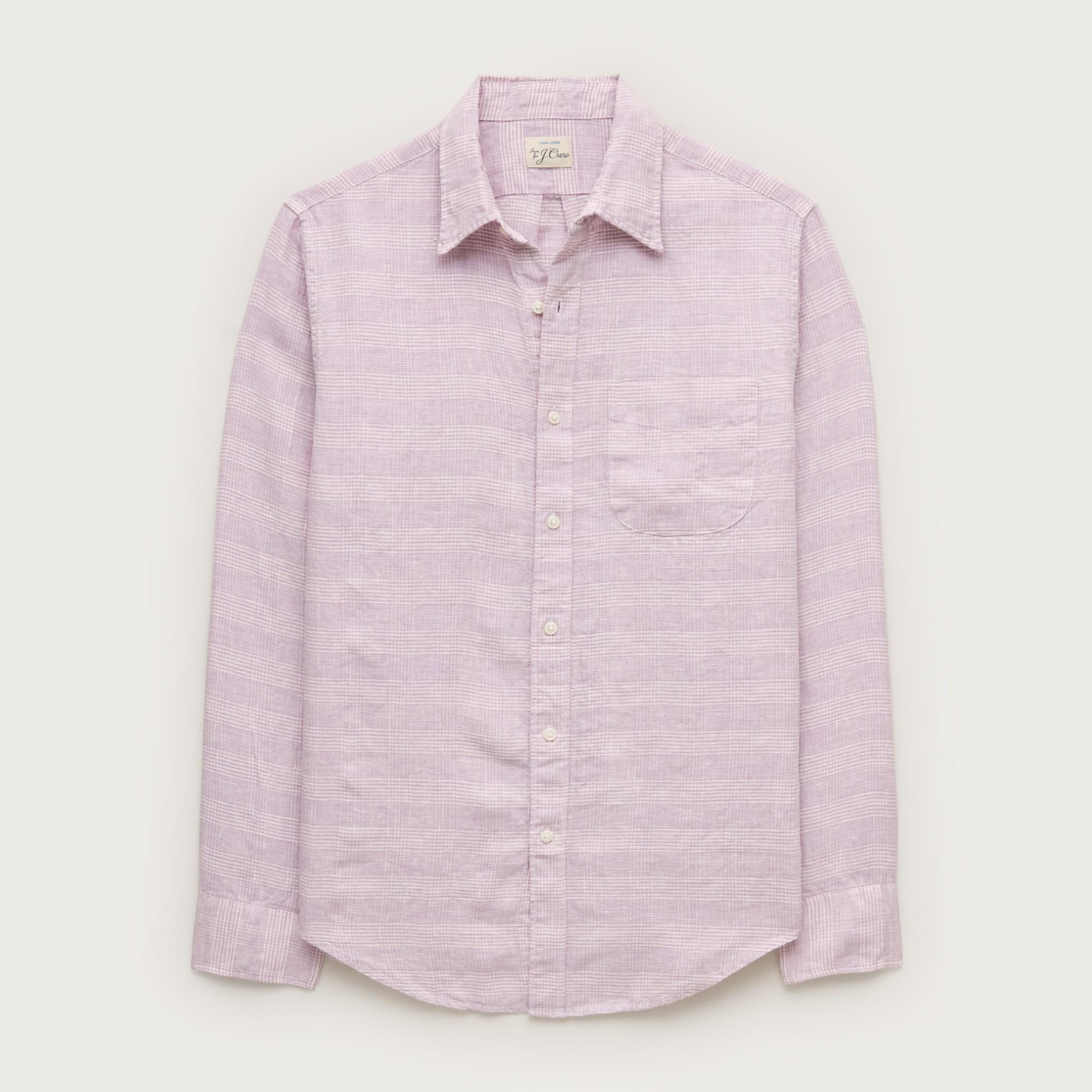 Linen point-collar shirt Product Image