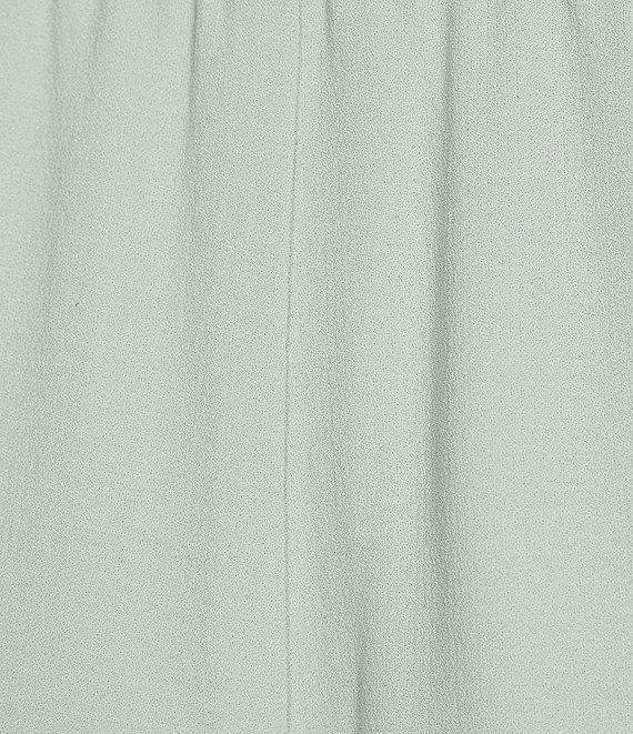 Eileen Fisher Plus Size Silk Georgette Crepe Wide-Leg Pull-On Ankle Pants Product Image