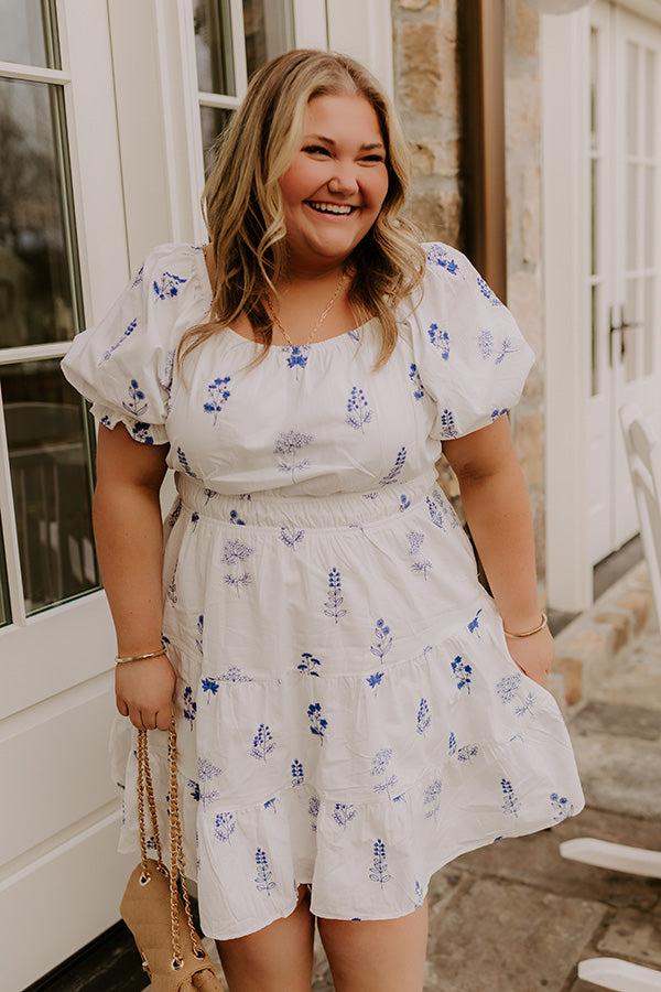 Botanical Moment Embroidered Mini Dress Curves Product Image