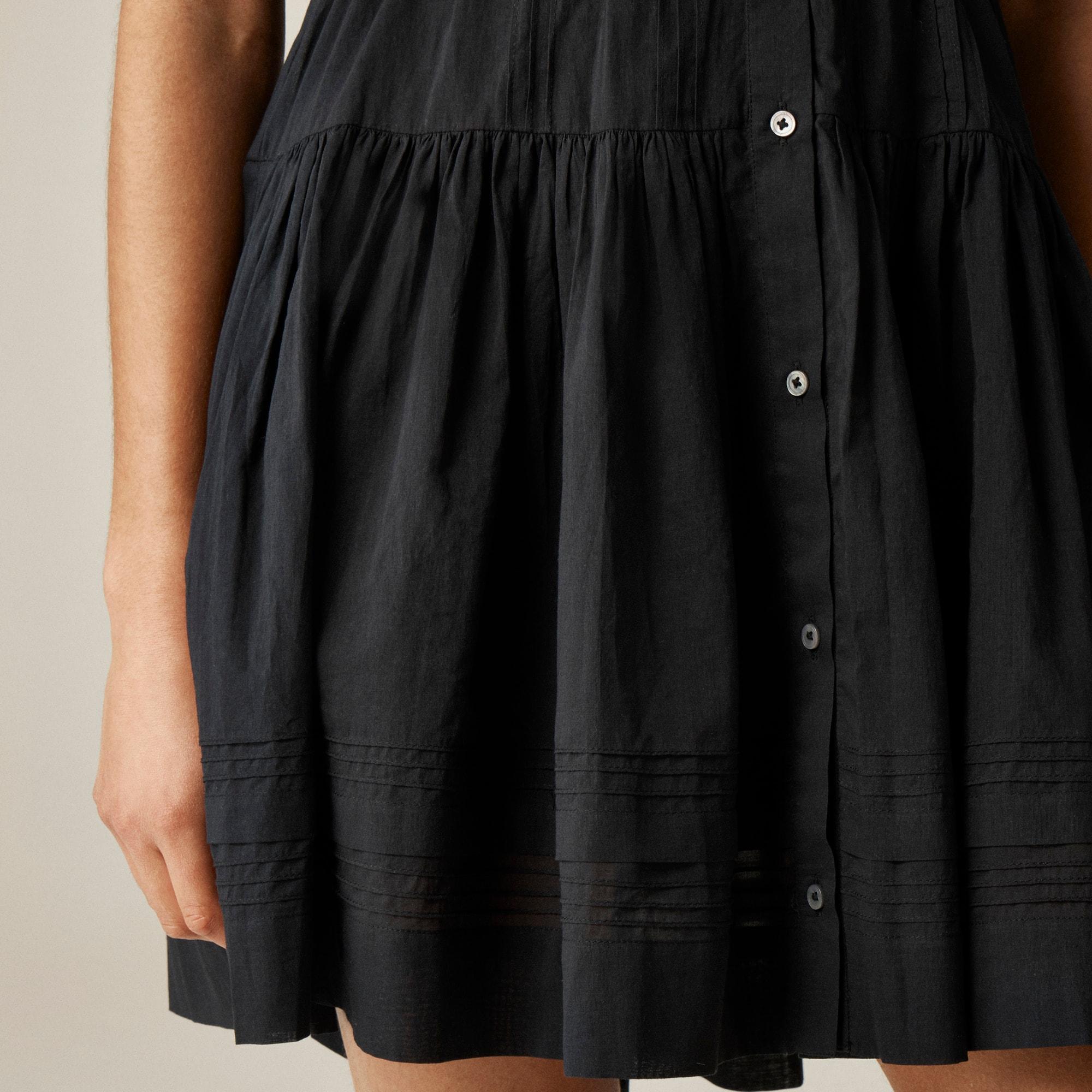 Pintuck mini shirtdress in cotton voile Product Image