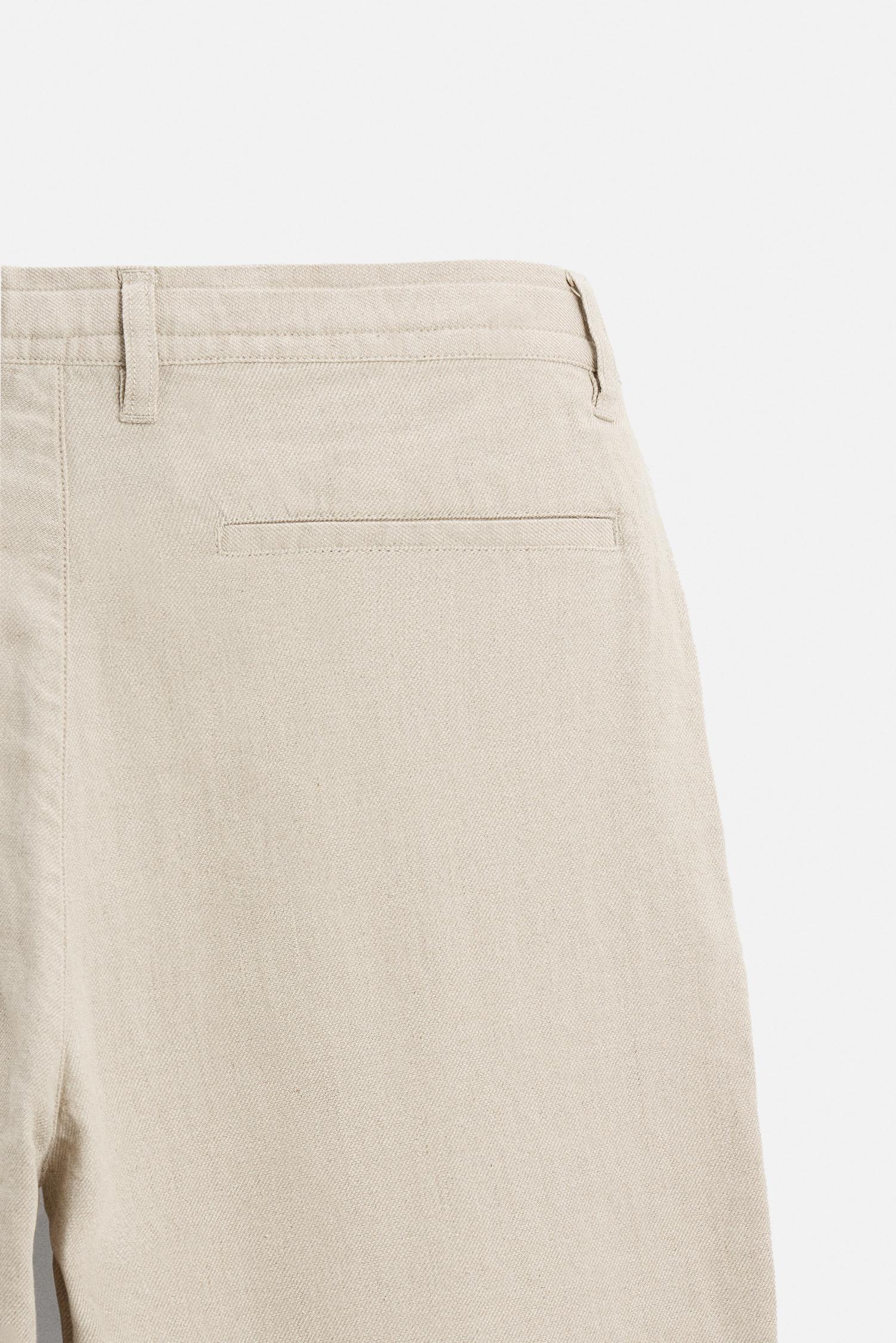 COTTON LINEN PANTS Product Image