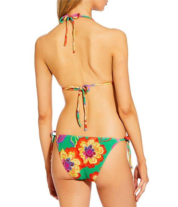 GB Bright Bloom Green Tie Side Hipster Swim Bottom Product Image