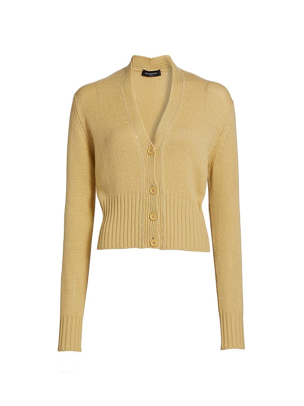Womens Cashmere V-Neck Cardigan Product Image