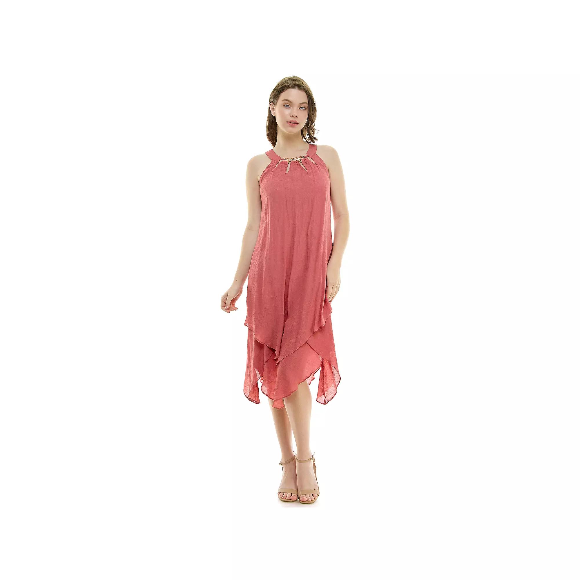 Women's Luxology Sleeveless Gauze Midi Dress, Girl's,  Product Image