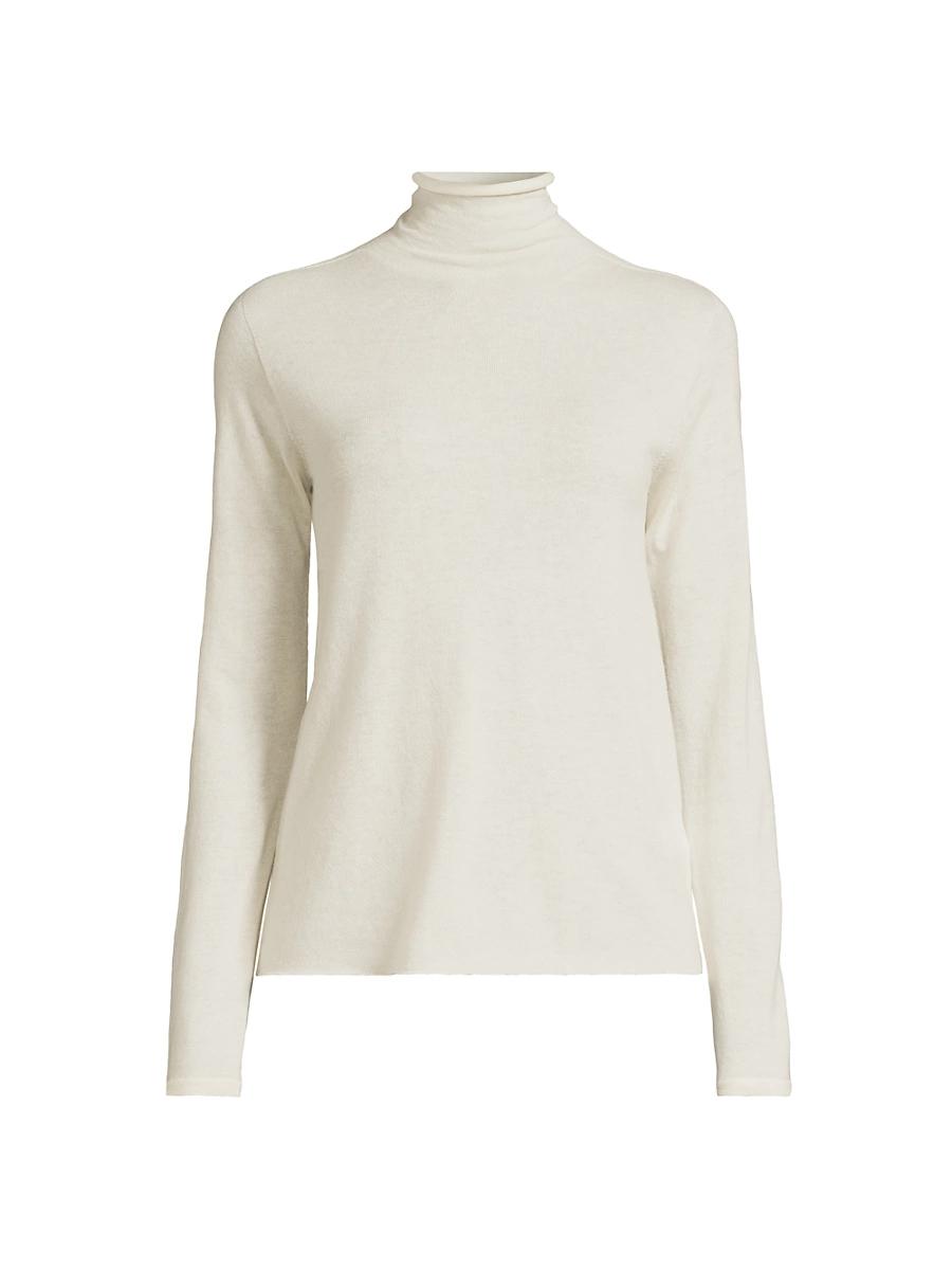 Womens Mashine-Washable Cashmere Long-Sleeve Turtleneck Sweater Product Image