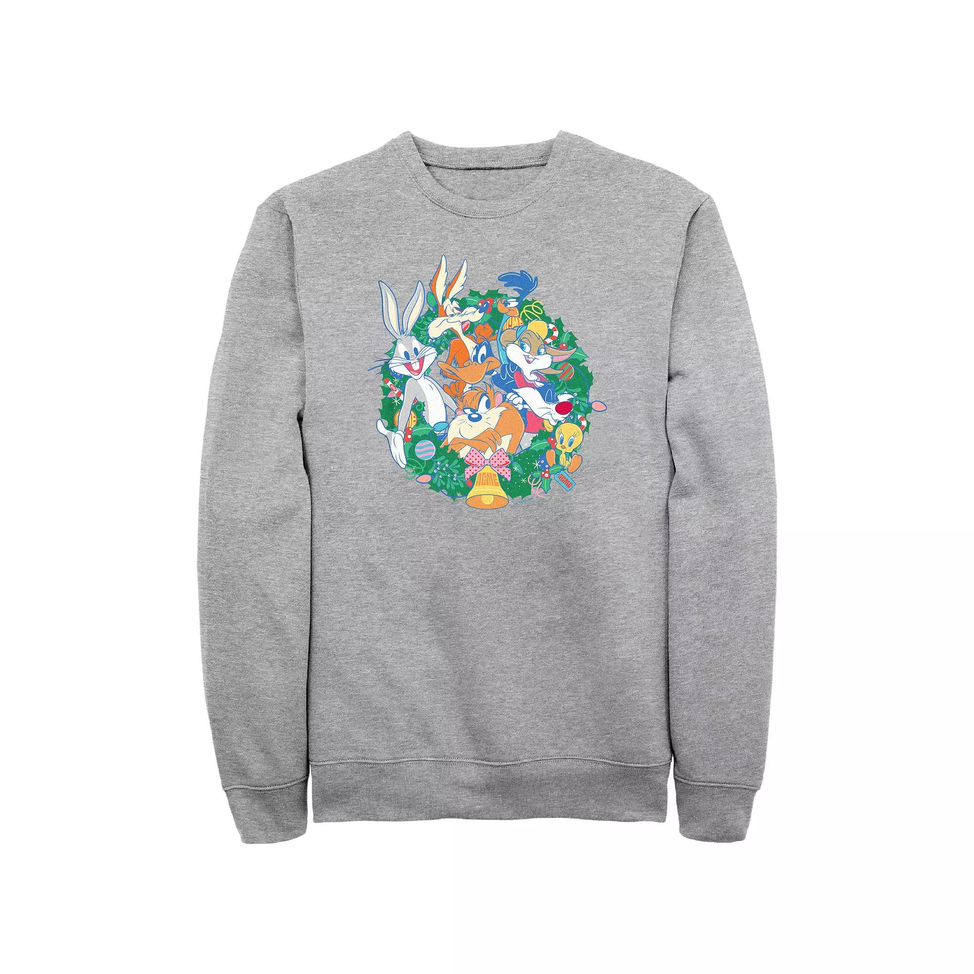 Men's Looney Tunes Christmas Wreath Graphic Fleece,  Product Image