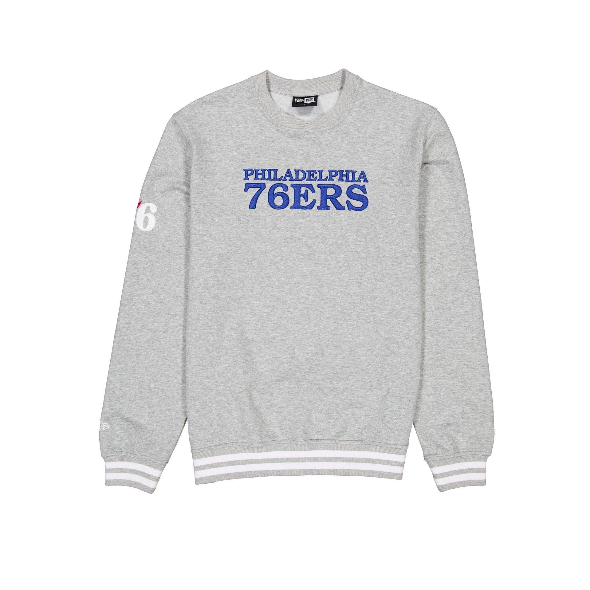 Philadelphia 76ers Gray Logo Select Crewneck Male Product Image