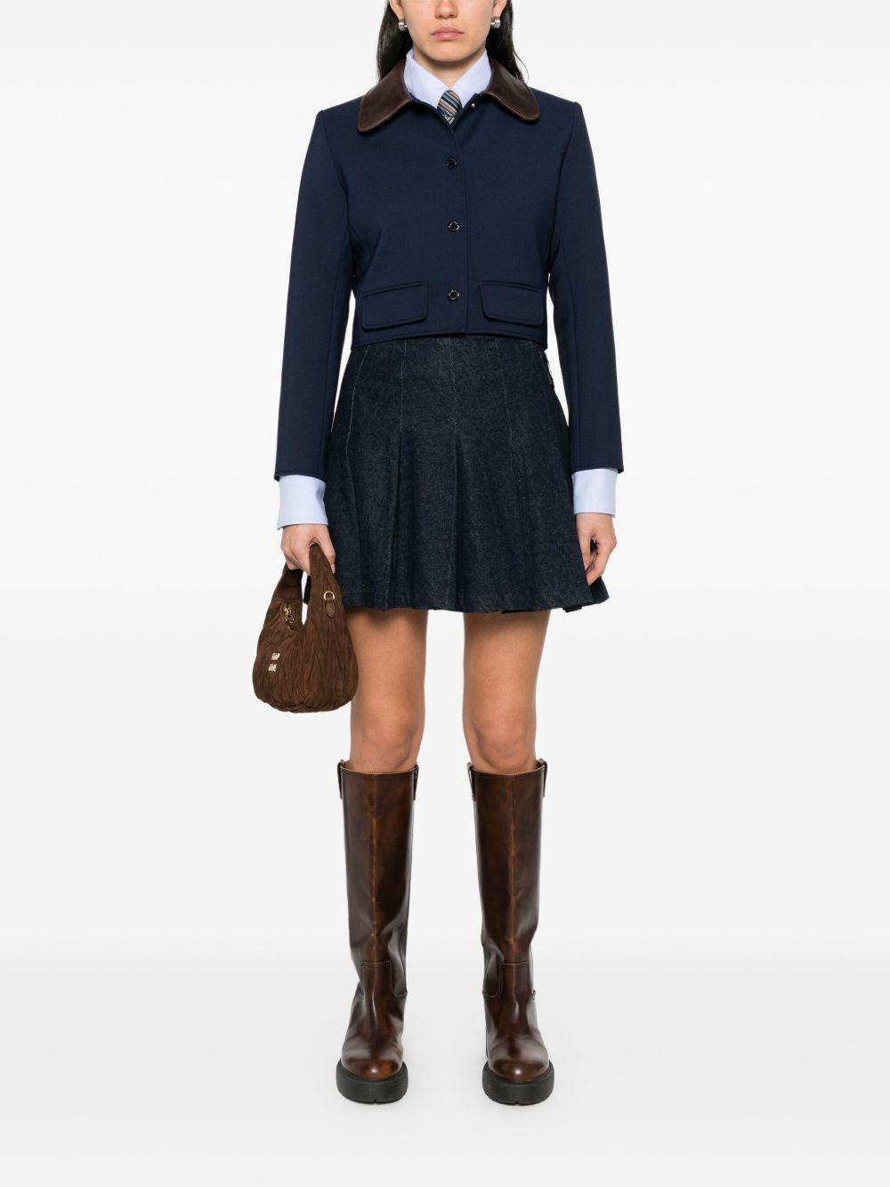 contrasting-collar jacket Product Image