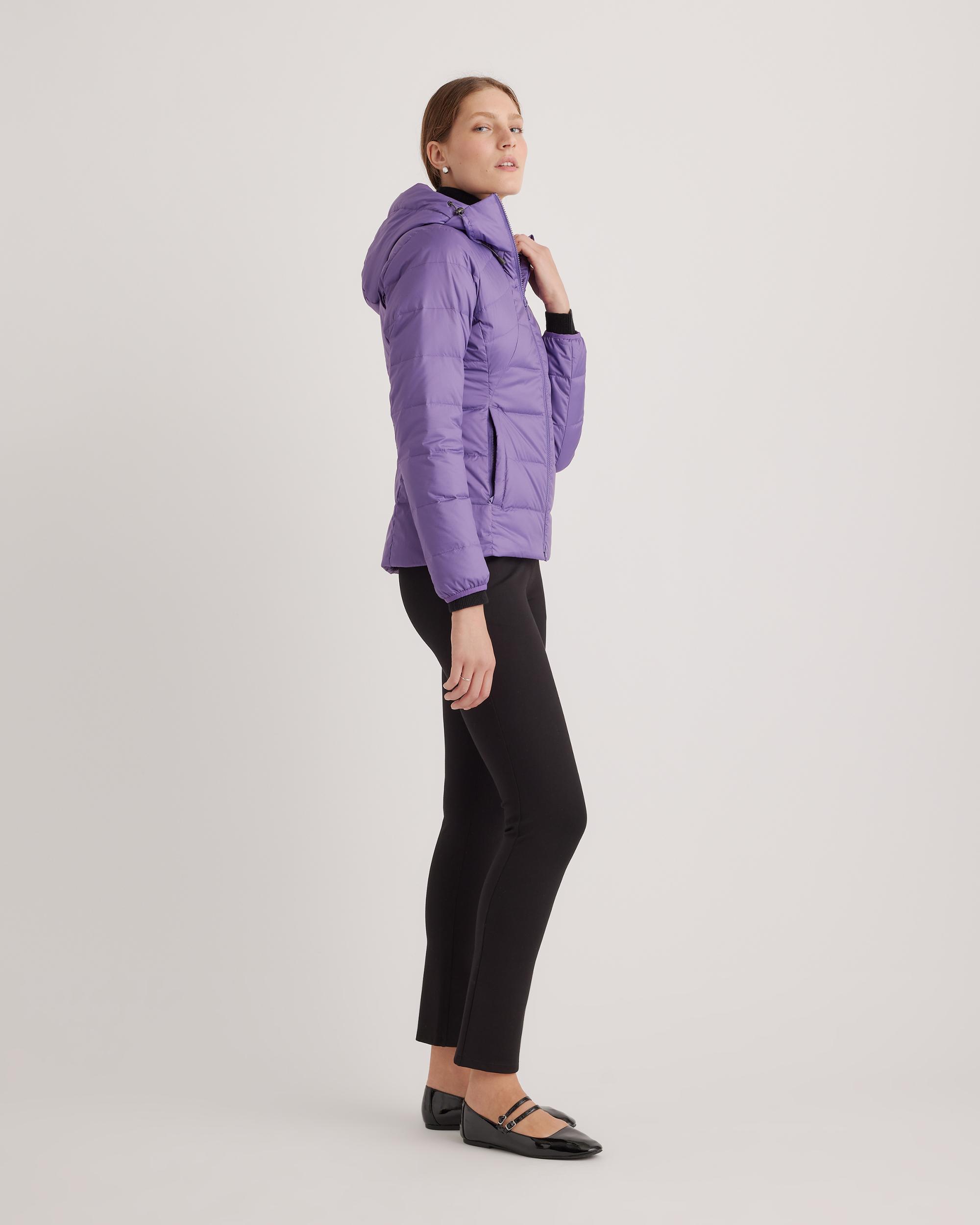 Quince | Women's Lightweight Down Packable Puffer Hooded Jacket Recycled Polyester Product Image