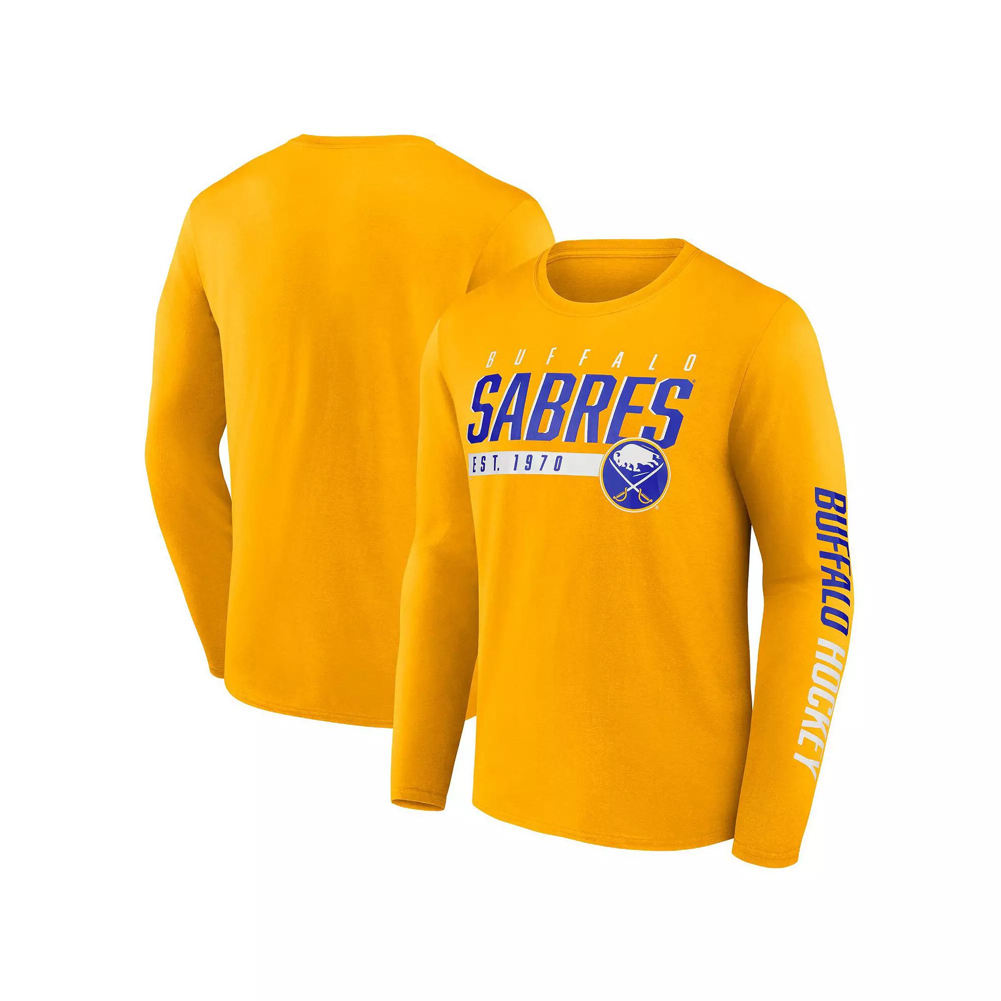 Men's Fanatics  Gold Buffalo Sabres Long Sleeve T-Shirt, Size: Large Product Image