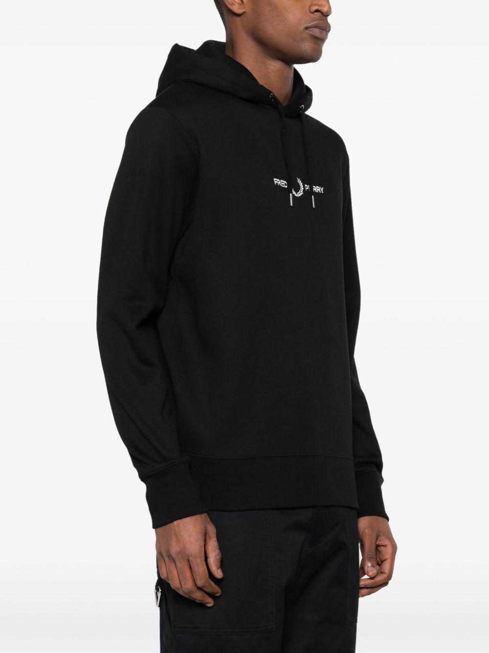 logo-embroidered jersey hoodie Product Image
