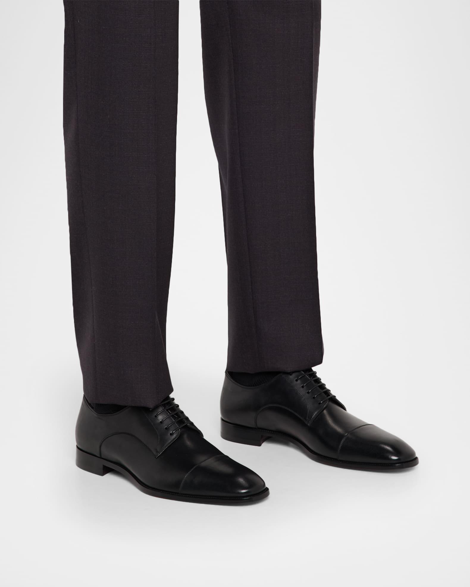 Men's Leather Red-Sole Derby Shoes Product Image