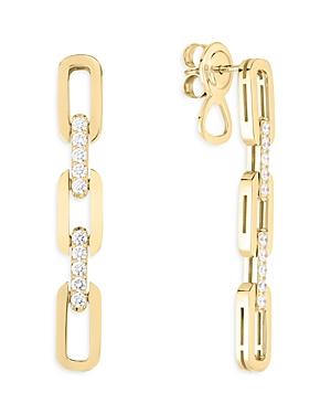 Womens Navarra 18K Yellow Gold & Diamond Triple-Link Drop Earrings Product Image