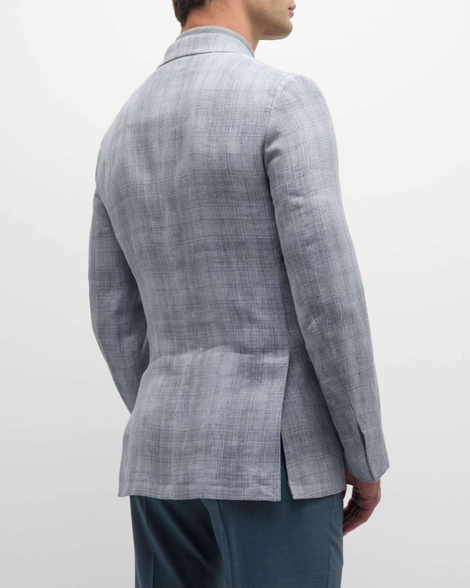 Men's Plaid Linen Sport Coat Product Image