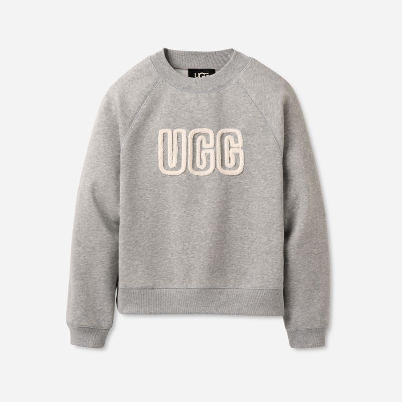 UGG Womens UGG Logo Crewneck - Womens White/Black Product Image