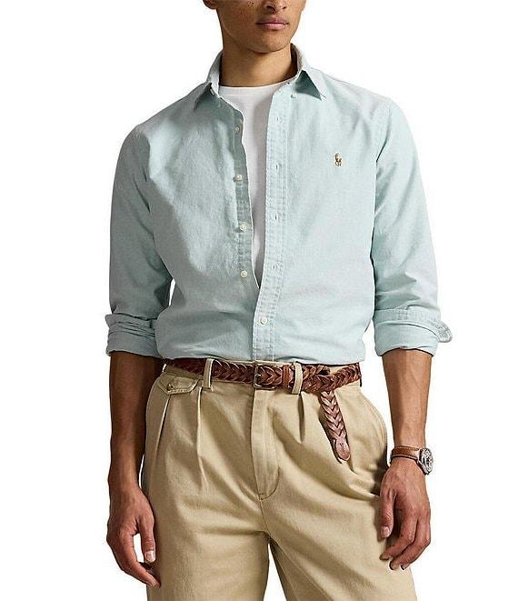 Polo Ralph Lauren Big & Tall Solid Oxford Long Sleeve Woven Shirt Product Image